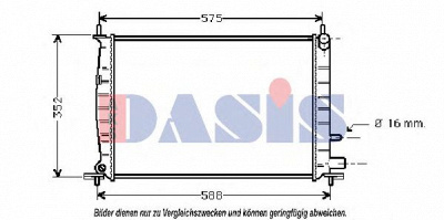 AKS DASIS 091360n -  Радиатор, охлаждение двигателя